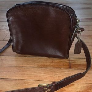 Coach brown leather vintage crossbody bag